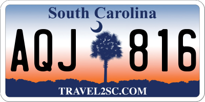 SC license plate AQJ816