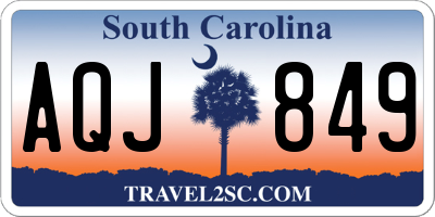 SC license plate AQJ849