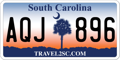 SC license plate AQJ896