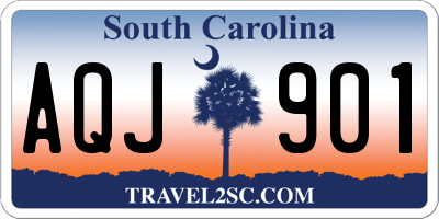 SC license plate AQJ901
