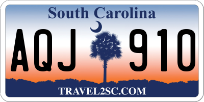 SC license plate AQJ910
