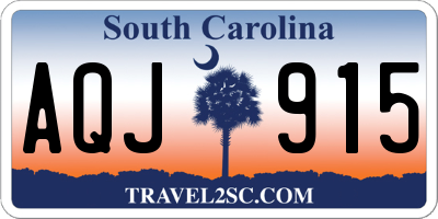 SC license plate AQJ915