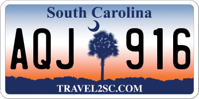 SC license plate AQJ916