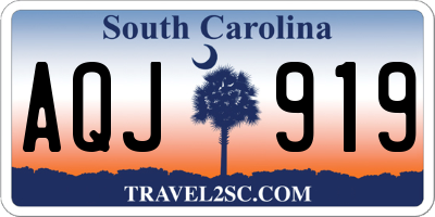 SC license plate AQJ919