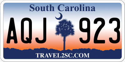 SC license plate AQJ923