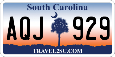 SC license plate AQJ929