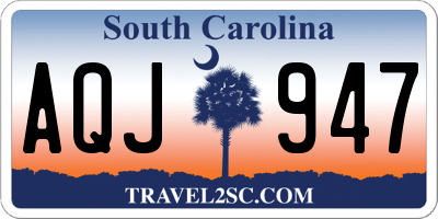 SC license plate AQJ947
