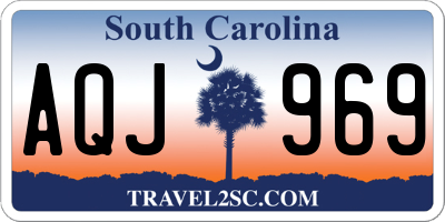 SC license plate AQJ969