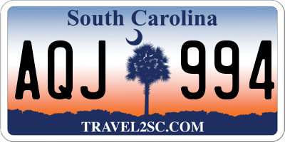 SC license plate AQJ994