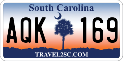 SC license plate AQK169