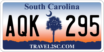 SC license plate AQK295