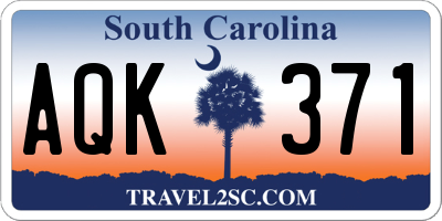 SC license plate AQK371
