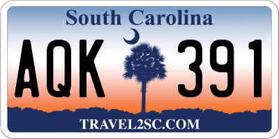 SC license plate AQK391