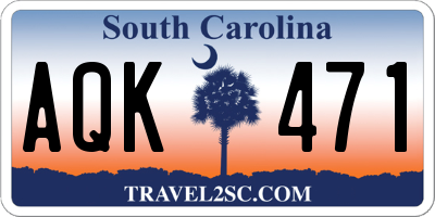 SC license plate AQK471