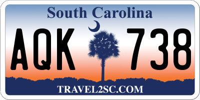 SC license plate AQK738