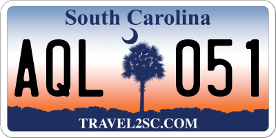 SC license plate AQL051