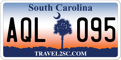 SC license plate AQL095