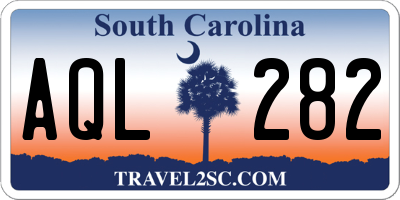 SC license plate AQL282