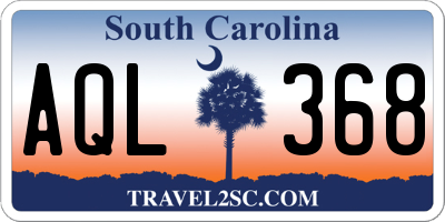 SC license plate AQL368