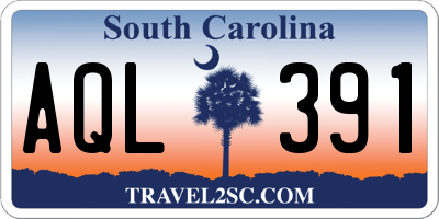SC license plate AQL391