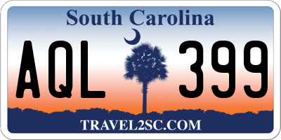 SC license plate AQL399
