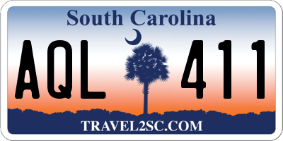 SC license plate AQL411