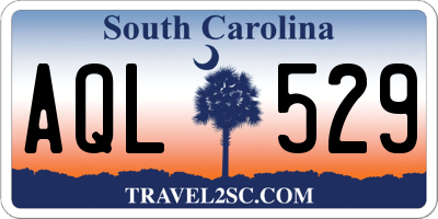 SC license plate AQL529