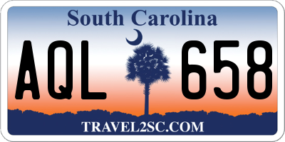 SC license plate AQL658
