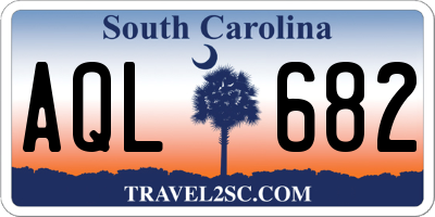 SC license plate AQL682