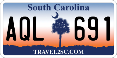 SC license plate AQL691
