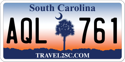 SC license plate AQL761