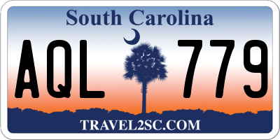 SC license plate AQL779