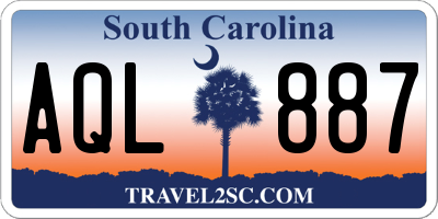 SC license plate AQL887