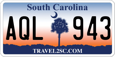 SC license plate AQL943