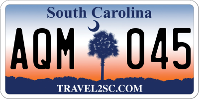 SC license plate AQM045