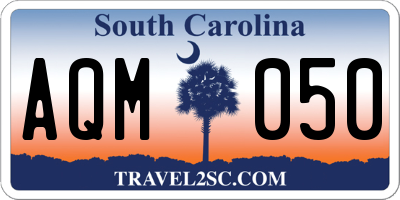 SC license plate AQM050