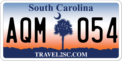 SC license plate AQM054