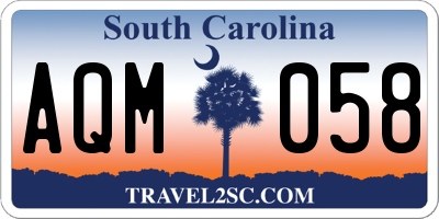 SC license plate AQM058