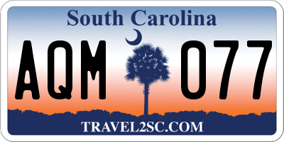 SC license plate AQM077