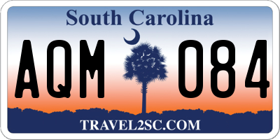 SC license plate AQM084