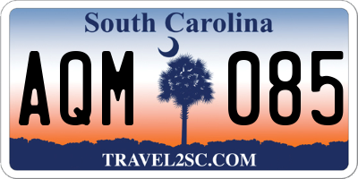 SC license plate AQM085