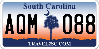 SC license plate AQM088