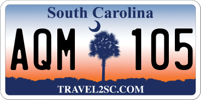 SC license plate AQM105