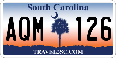 SC license plate AQM126
