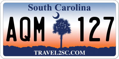 SC license plate AQM127