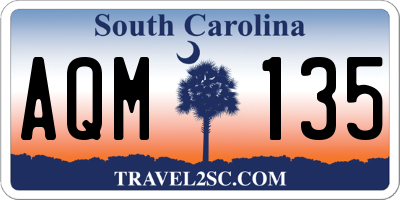 SC license plate AQM135