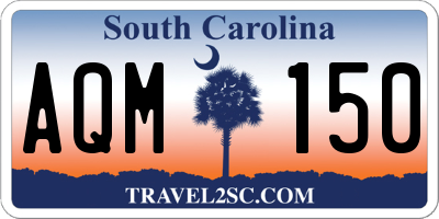 SC license plate AQM150