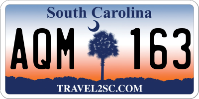 SC license plate AQM163