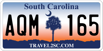 SC license plate AQM165