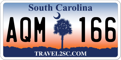 SC license plate AQM166